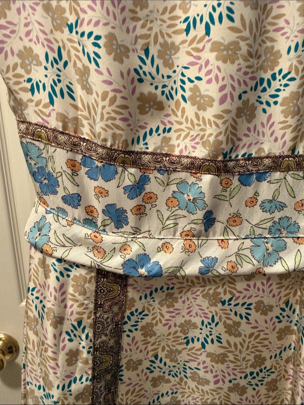 Marc By Marc Jacobs Sleeveless Midi Dress in Brown, Cream and Blue NWOT - Picture 4 of 12